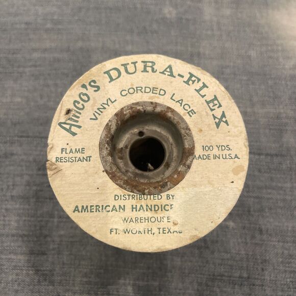 Tandy Dura-Flex‎ Vinyl Cord Lace 100 Yds. USA Fort Worth TX Brown READ - Picture 4 of 4
